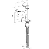F5300032 Bliss L, смеситель для кухни, излив 195 мм, хром, шт