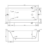 Акриловая ванна Cersanit Smart 170x80 63351 Правая