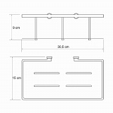 Полка металлическая Wasserkraft K-511
