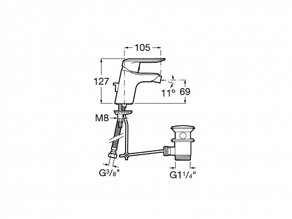 Смеситель Roca Logica для биде 5A6027C00