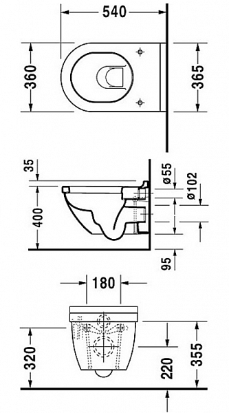 Унитаз Duravit Starck 3 2225090000 подвесной