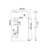 Душевой гарнитур с верхней лейкой, Swipe, IDDIS, SWI3F97i76