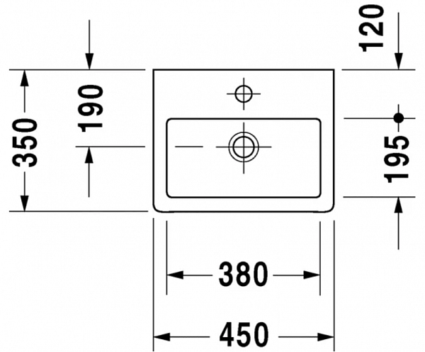Рукомойник Duravit Vero 0704450060 (45 см)