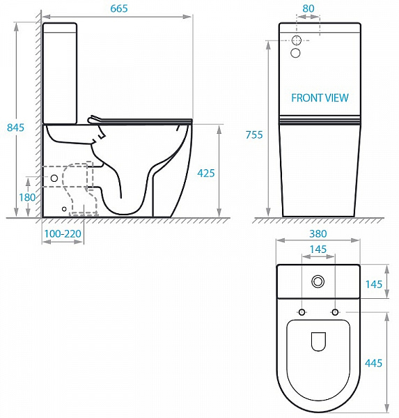 Унитаз-чаша "Koller Pool" ROUND Rimless, сиденье дюропласт: SoftClose, Take Off, антибактериальное покрытие, система «Антивсплеск»