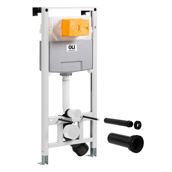 Сет: OLI 120 ECO Sanitarblock pneumatic+Панель KARISMA,бел., OLI + Унитаз Point Веста PN41701