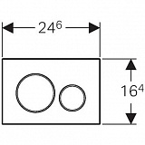 Клавиша смыва Geberit Sigma 20 115.882.JQ.1 хром матовый