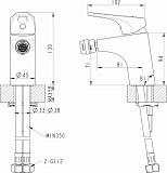 Смеситель для биде Bravat Drop-D F348162C