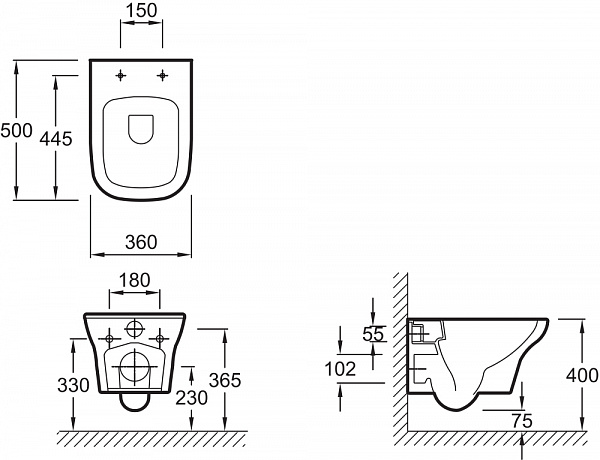 Комплект унитаз с инсталляцией Jacob Delafon Vox E21746RU-00