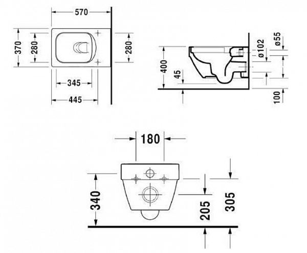 Унитаз Duravit Vero Air 2525090000 подвесной безободковый