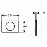 Клавиша смыва Geberit Sigma 10 115.907.SN.1