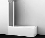 Стеклянная шторка на ванну Wasserkraft Leine 35P02-110WHITE Fixed