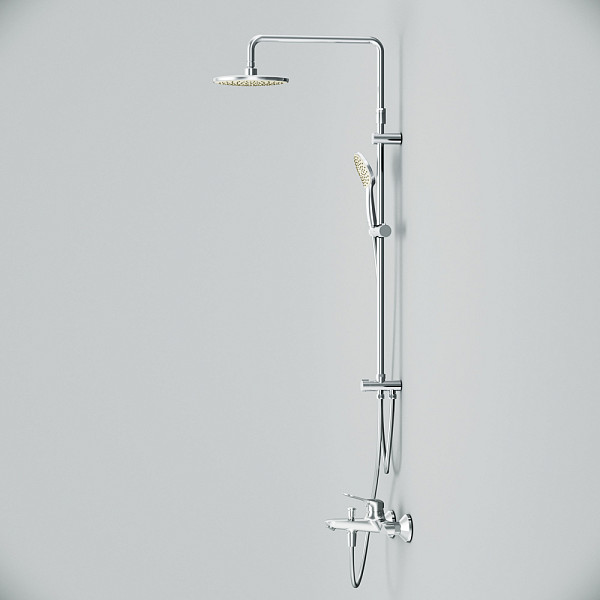 F40885C14 Sunny набор 2в1: см-ль д/ванны/душа, верхний душ d 220 мм, ручн.душ 110 мм, 1 ф-ция, душев