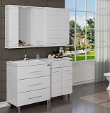 Тумба под раковину Омега 70 напольная с 3 ящиками Санта 207039л