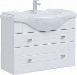 Тумба под раковину Aquanet Рондо 85 белый глянец 00304289