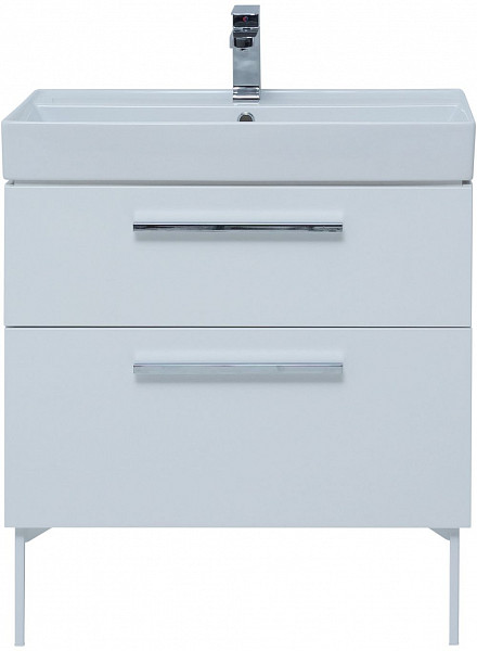 Тумба под раковину Aquanet Nova 75 белый (2 ящика) 00242262