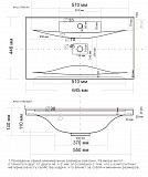Тумба "Абигель 65", 2 ящика, серый / цемент, Milen 65 / км