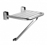 Сиденье для душа с дополнительной трубкой опоры из нержавеющей стали глянцевой, шт