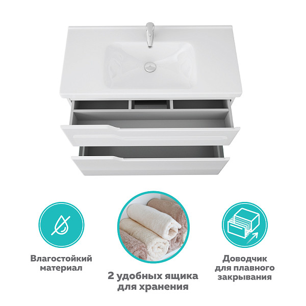 Тумба Hella stor 100, белый лак