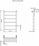Полотенцесушитель электрический Aquanet Romeo 80х50 Тэн справа, с полкой 00281991