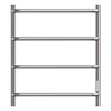 Полотенцесушитель электрический Point Ника PN08846 П4 400x600 диммер справа, хром