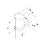 A85A34300 X-Joy, Стеклянный стакан с настенным держателем