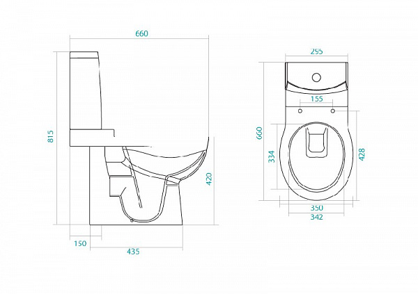 Унитаз Аллегро 1WH301954 Santek