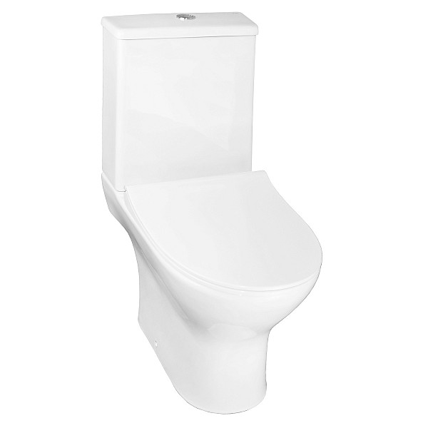 Унитаз-компакт Azario Mist 385х610х800 напольный, безободковый, с быстросъемным сиденьем микролифт (AZ-45)