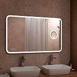 Зеркало Континент "Bliss Led" 1200х800 с увеличительным зеркалом, часами