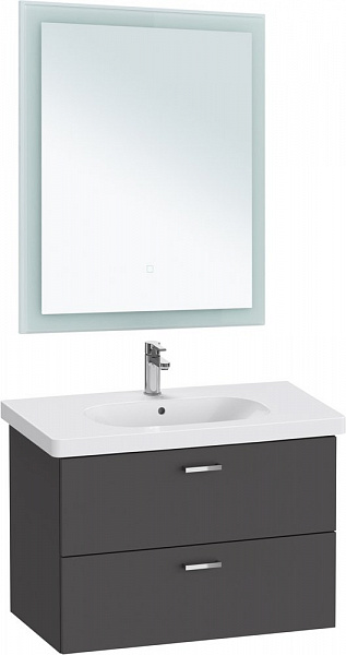 Комплект мебели Duravit тумба XBase + раковина D-Code 80 см