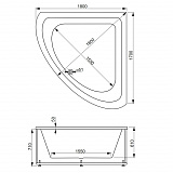 Акриловая ванна Vagnerplast Incognito 180x180 VPBA180INC3X-04