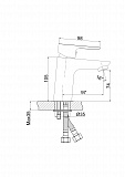 Смеситель CERSANIA для раковины со сливным гарнитуром Cersanit 63030