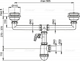 Сифон для мойки AlcaPlast A453P