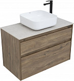 Тумба под раковину Aquanet Nova Lite 90 дуб рустикальный (2 ящика) 00249518