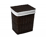 Плетеная корзина для белья с крышкой Wasserkraft Isar WB-130-L