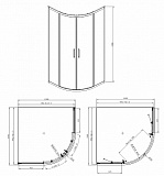 Душевое ограждение Azario OSTIN 100х100х195 хром, 6мм прозрачное стекло