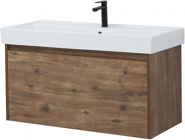 Тумба под раковину Aquanet Nova Lite 100 дуб рустикальный (1 ящик) 00249520