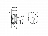 Смеситель Roca Lanta для душа скрытого монтажа 5A2B11C00