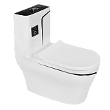 EY-9002G Унитаз -моноблок, сиденье с микролифтом, белый/черный