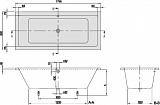 Акриловая ванна Villeroy & Boch Targa Plus Duo 180x80 с ножками в комплекте UBA180NES2V01+U99740000