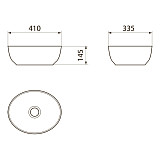 Умывальник Point Сатурн 41 PN43902 овальный, белый