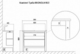 Комплект Тумба MAGNOLIA 90/2 (900х870х500) с раковиной Victorian 90 (CS00069948)