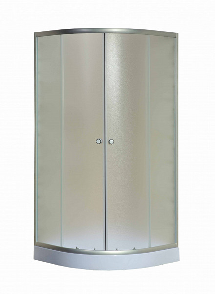 Душ. уголок NG-003-14 (800х800х1950) низкий поддон стекло МАТОВОЕ 2 места