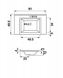 Раковина для тумбы De Aqua Квадро 80 WK 010