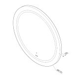 M85AMOX0651WG Универсальное зеркало с контурной LED-подсветкой, ИК- сенсором, круглое, 65 см
