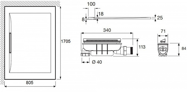 Поддон для душа Jacob Delafon Flight Pure 170x80 см E62334-00