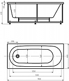 Акриловая ванна Aquatek  Оберон 180x80 OBR180-0000002