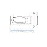 Ванна стальная "Koller Pool" Atlantica 1800x800 с отв. под ручки