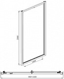 Душевая дверь Aquanet Alfa NAA6422 100, прозрачное стекло NAA6422-100