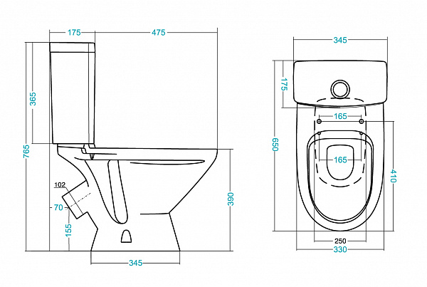 Унитаз Лига 1WH302141 Santek