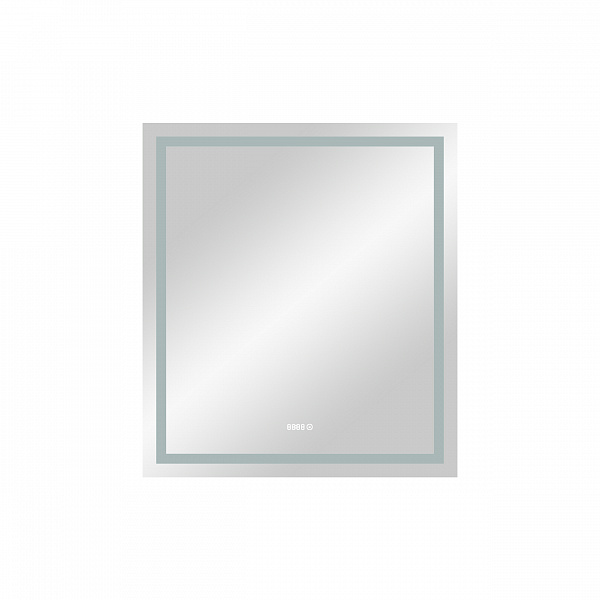 Зеркало Континент "Verte Led" 800х900 с часами, датчиком движения